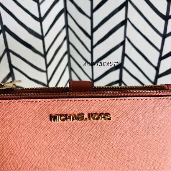 Michael kors large double zip wristlet wallet NWT - Picture 2 of 11